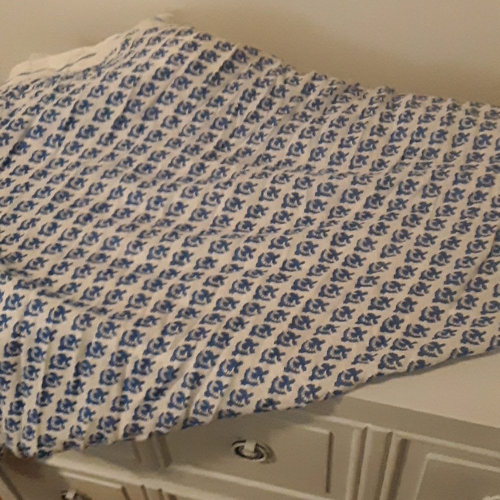 Blue patterned scarf